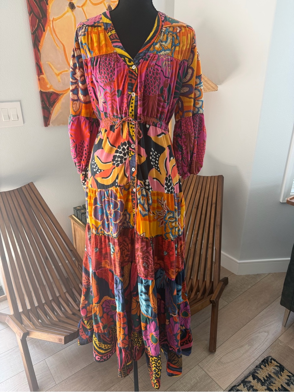 FARM Rio Vibrant Patchwork Dress - Picture 2 of 7